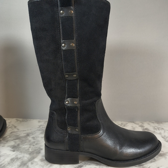 Nurture Women's Dericka Black Suede /Leather Riding Boots , Size 8M - Picture 4 of 12